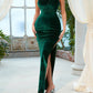 Green High Split Lady Dress