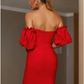 Red Off Shoulder Mini