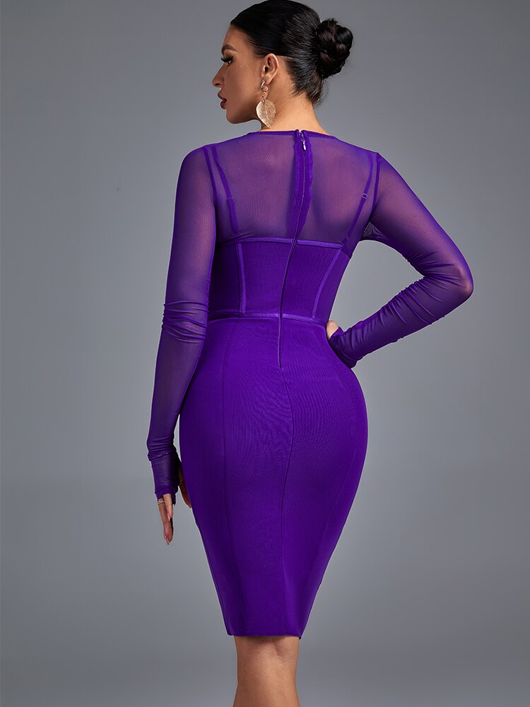 Nolan Mini Dress Purple